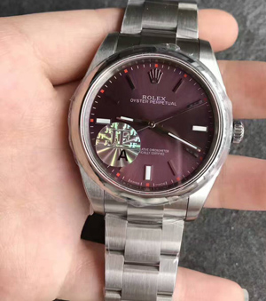 JF超A品 ロレックススーパーコピー オイスター?パーペチュアル39mm Ref.114300 レッドグレープ